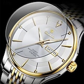 ieftine Ceasuri Quartz-noua tendință de modă pentru bărbați cu calendar dublu ceas cu quartz luminos, simplu, versatil, timp liber, călătorie, sport, ceas pentru bărbați