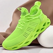 economico Sneakers da uomo-scarpe da corsa traspiranti da uomo verde neon – scarpe sportive leggere con suola ammortizzata per sport e attività all&#039;aperto