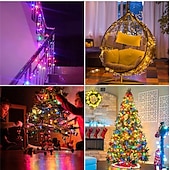 baratos Plug String Lights-dc24v tensão segura led luzes de corda de natal 100m 50m 20m 10m com 800 leds e 400 leds, luzes de natal de tira de fadas, iluminação externa à prova d&#039;água ip65 para natal, festa, eventos de ano