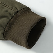 preiswerte Cargo-Jacken-Herren Einsatzjacke übergangsjacke Ausgehen Windjacke Tasche Ganzjahres Einfach Klassisch Stehkragen Regulär Schwarz Khaki Armeegrün Jacken