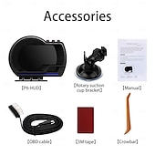 cheap Bluetooth Car Kit/Hands-free-Car Head-Up Display OBD2&amp;GPS Smart Car HUD Gauge Digital Odometer Security Alarm Water Temperature Alarm