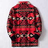 cheap Men's Cardigan Sweater-Men's Jacquard Sweater Christmas Sweaters Holiday sweater Cardigan Sweater Cropped  Sweater Ribbed Crochet Knit Tunic Jacquard Knitted Vintage Shawl Collar Fashion Classic Vacation Daily Wear