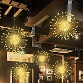 tanie Podłączane do prądu-600 diod led wiszące fajerwerki 5 w 1 gwiazda łańcuch świetlny łączone zewnętrzne świąteczne girlandy do ogrodowego bistro wystrój imprezy