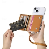 cheap Universal Phone Bags-Cell Phone Card Holder Pocket With Magsafe For iPhone 16 15 14 13 12 Pro Max Ring Holder Magnetic Drop Protection