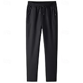 preiswerte Sweatpants-Herren Fleecehosen Jogginghose Trainingshose Jogginghose Jogger Hose Hosen Freizeithose Kordelzug Elastische Taille Glatt Komfort Warm In voller Länge Outdoor Casual Täglich Sport Modisch Schwarz Grün