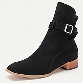 billige Dress Boots-Herre jodhpur-støvletter i semsket skinn med spenne – klassiske ankelstøvletter for jobb, formelle arrangementer og elegant fritidsklær