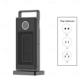 お買い得  暖房器具-電気ヒーター PTC セラミック 12 時間タイマー 高速加熱ファン リモコン 転倒および過熱保護 3 段階調節可能