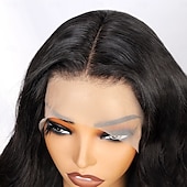 cheap Human Hair Lace Front Wigs-13x4 Transparent Human Hair Lace Front Wig High-end Wig Body Wave Human Hair Wig 200% Density