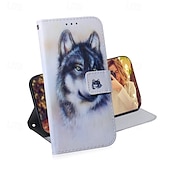 levne Pouzdra pro iPhone-telefon Carcasă Pro iPhone 16 Pro Max Plus iPhone 15 Pro Max Plus iPhone 14 13 12 11 Pro Max Plus Mini SE Zadní kryt se stojánkem Magnetické Slot pro kartu Tygr Retro TPU PU kůže