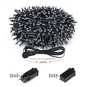 baratos Plug String Lights-dc24v tensão segura led luzes de corda de natal 100m 50m 20m 10m com 800 leds e 400 leds, luzes de natal de tira de fadas, iluminação externa à prova d&#039;água ip65 para natal, festa, eventos de ano