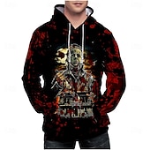 tanie Bluzy-Halloween Michael Myers Bluza z Kapturem Nadruk Graficzny Na Dla par Męskie Damskie Dla dorosłych Halloween Karnawał Bal maskowy Druk 3D Codzienne