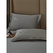 economico Collezione d&#039;elite-Set copripiumino da 4 pezzi, 100% cotone biologico, tessuto morbido e traspirante, include copripiumino e federe per un sonno confortevole.
