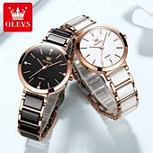 economico Orologi al quarzo-nuovo olevs olevs marchio moda tendenza cinturino in ceramica orologi da donna semplice impermeabile vita viaggio tempo libero sport diamanti orologio da polso