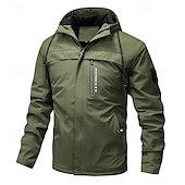 economico Softshell, pile e giacche da escursionismo-Per uomo Giacca in pile da escursione Inverno All&#039;aperto Tenere al caldo Fodera di vello Giacche in pile Cerniera intera Scalate Campeggio / Escursionismo / Speleologia Viaggi Nero Bianco Verde
