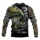 abordables Motif 3D-Homme Graphic Poissons Sweat à capuche Sweats à Capuche Sweat-shirt Sweat à capuche manche longue Sweat à capuche Capuche Vêtement de rue 3D effet Sport &amp; Loisir du quotidien Noir Bleu Roi Imprimer