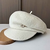 levne Party klobouky-Klobouky Polyester Kbelík 30. léta Se širší krempou Valentýn Ležérní Dovolená Čajový dýchánek Dámský den Elegantní Jednoduchý retro S Čistá Barva Barevně dělené Přílba Pokrývky Hlavy