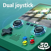 abordables Videoconsolas-Consola de juegos retro portátil x6, miniconsola con pantalla IPS de 3,5 pulgadas, conexión de controlador compatible con ATJ22735, 32 bits, RISC, regalo para niños
