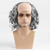 cheap Party Wigs-Funny Bald Wig Mediterranean Men&#039;s Wig Perfect Bald Head Cap for Costume Party Performance Halloween Dress-up Props