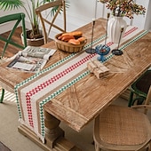 cheap Tablecloth-Tablerunner Decorative and Durable Table Cover Ideal for Dining and Kitchen Tables Perfect for Everyday Use or Special Occasions