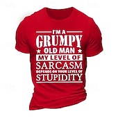 cheap Men&#039;s Graphic T Shirt-Men&#039;s Short Sleeve Graphic T-Shirt - Grumpy Old Man Sarcasm Funny Humor
