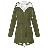 baratos Jaquetas sopradoras-Mulheres Casaco de inverno Jaqueta de lã para caminhada Inverno Ao ar livre Prova-de-Água Quente Macio Confortável Jaquetas em Velocino Zip Completo Campismo / Escursão / Espeleologismo Viajar