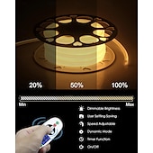 economico Strisce luminose COB-strisce luminose a LED COB, strisce luminose da 3-40 metri, impermeabili IP65, 288 LED/m, strisce LED bianche super luminose con telecomando IR a 24 tasti, adatte per camera da letto, cucina,