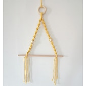 cheap Wall Accents-Towel Holder Eco-friendly Multifunctional Wood Cotton Rope Towel Storage Rack for Home