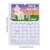 abordables Fournitures pour fêtes et fêtes-Calendrier mural 2025, c&#039;est reparti pour une décomposition de la lucarne arc-en-ciel, papeterie, épicerie fine, calendrier à spirale A5, tableau noir