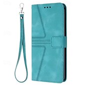 abordables Carcasas iPhone-teléfono Funda Para iPhone 16 Pro Max Plus iPhone 15 Pro Max Plus iPhone 14 13 12 11 Pro Max Plus Tarjetas billetera con Soporte Magnética con correa de muñeca Retro Cuero de PU