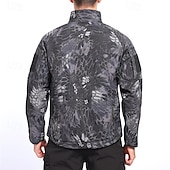 preiswerte Fleece &amp; 3 in 1 Jacken-Herren Outdoorjacke Soft Shell Jacke Wanderjacke Winter Draussen Patchwork warm Fleece-Futter Wasserdicht Windundurchlässig Vliesjacken Warme taktische Jacke Voller Reißverschluss Klettern Camping