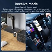 זול אלקטרוניקה של הרכב-bluetooth 5.3 רכב aux מתאם אודיו מקלט משדר מתאם אודיו אלחוטי aux שקע 3.5 מ&quot;מ לאוזניות לרכב רמקולי טלוויזיה