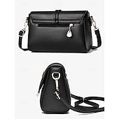 cheap Crossbody Bags-Women&#039;s Faux Leather Crossbody Bags in Black and Burgundy – Elegant Shoulder Bags for Everyday Use and Special Occasions