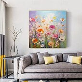 abordables Peintures Abstraites-peinture à l&#039;huile abstraite faite à la main avec des fleurs de prunier, couteau à palette, art mural, impressionnisme texturé, peintures de fleurs, peintures décoratives modernes, art de la chambre