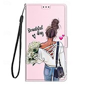 お買い得  その他のスマホケース-電話 ケース 用途 Pixel 8 バックカバー スタンド付き リストストラップ付き カード挿入口 レトロ風 TPU PUレザー
