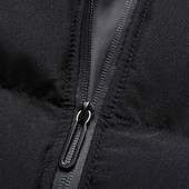 abordables Plumas y parkas de hombre-Hombre Abrigo de invierno Chaqueta acolchada Bolsillo Poliéster Ropa Cotidiana Cita Vacaciones Regular Moda Casual Cómodo Mantiene abrigado Otoño invierno Bloque de color Negro Rojo Verde Ejército