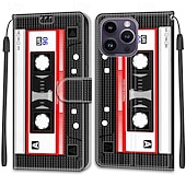 Χαμηλού Κόστους iPhone Θήκες-τηλέφωνο tok Για iPhone 14 13 12 Pro Max Plus iPhone 14 Pro Max iPhone 13 12 Pro Max iPhone 12 Pro Max Πίσω Κάλυμμα με βάση στήριξης με λουράκι καρπού Υποδοχή κάρτας Ρετρό TPU PU δέρμα