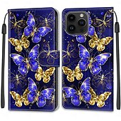 Недорогие Чехлы для iPhone-телефон Кейс для Назначение iPhone 15 Pro Max iPhone 14 13 12 11 Pro Max Plus iPhone 14 Pro Max Plus iPhone 13 12 11 Pro Max Кейс на заднюю панель со стендом с ремешком на запястье Разъем для карты