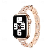 お買い得  Apple Watch Bands-Solo Loop と互換性があります Apple Watch ウォッチバンド 38mm 40mm 41mm 42mm 44mm 45mm 49mm ブリンブリンダイヤモンド メタルクラスプ 調整可 合金 交換用時計バンド のために iwatch Ultra 2 Series 9 8 7 SE 6 5 4 3 2 1
