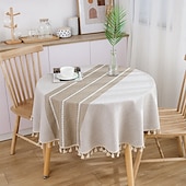 levne Ubrusy-kulaté ubrusy elegantní a odolné ubrusy ideální pro jídelní a kuchyňské stoly ideální pro každodenní použití nebo zvláštní příležitosti