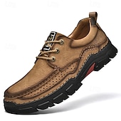 economico Scarpe da uomo-scarpe da uomo robuste e comode, in pelle scamosciata, con design traspirante e suola resistente, perfette per escursioni e abbigliamento casual