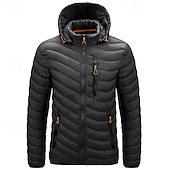 baratos Jaquetas sopradoras-Homens Casaco acolchoado Jaqueta Puffer Casaco de inverno Puffer Inverno Ao ar livre Isolado Empacotável Leve Capa Destacável Casacos Jaqueta Puffer Leve Casaco Puffy Zip Completo Pesca Alpinismo