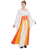 levne Šaty-Retro Středověké Renesanční Šaty Šaty inspirované Regency Ren Faire Elf Viking Elfí Dámské Keltské Pirát Fantazie předvečer Všech svatých Karneval Plesová maškaráda Párty LARP Ren Faire Dospělé Šaty