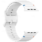 olcso Apple óraszíjak-Sportszíj Kompatibilis valamivel Apple Watch óraszíj 38mm 40mm 41mm 42mm 44mm 45mm 49mm Elasztikus Állítható Szilikon Csere óraszíj mert iwatch Ultra 2 Series 9 8 7 SE 6 5 4 3 2 1