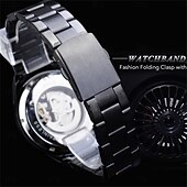 halpa Mekaaniset kellot-FORSINING Miesten Mekaaninen Kello Iso Ace Urheilu Liiketoiminta Rannekello Ontto Rakenne Automaattinen Itsevetävä Valoisa Vedenkestävä Ruostumatonta Teräsketju Kello