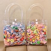 cheap Hair Styling Accessories-40pcs Cute Hair Tie Set - Colorful Elastic Bands for Women &amp; Girls, Perfect for Ponytails &amp; Braids