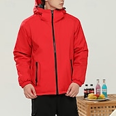 baratos Casacos Leves, Polares &amp; Caminhada-Homens Jaqueta Softshell Jaqueta de Trilha Ao ar livre A Prova de Vento Impermeável Jaqueta corta-vento Jaqueta Puffer Leve Viajar Preto Vermelho Azul Marinho Azul Real Laranja