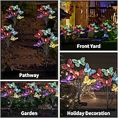 halpa Pathway Lights &amp; Lanterns-aurinko kolibri nurmikon valot 6led huojuva tulikärpäsen valot ulkona vedenpitävät puutarhavalot sudenkorento perhonen pihavalo joulu häät loma juhla puisto patio polku maiseman koristelu 1/2kpl