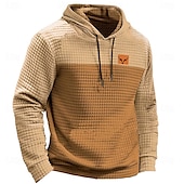 abordables Hoodies Étnicos Vintage-Halloween Hombre Calabaza manos Sudadera Sudaderas Sudadera con capucha de gofres Vacaciones Moda Manga Larga Con Capucha Vacaciones Víspera de Todos los Santos Azul Piscina Verde Trébol Bolsillo