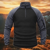 preiswerte Fleece &amp; 3 in 1 Jacken-Herren Wanderfleecejacke Winter Draussen Patchwork Weich Bequem Warm Warme taktische Jacke Sport Fleecejacke mit Kapuze Winter-Abenteuerjacke Klettern Camping / Wandern / Höhlenforschung Reisen