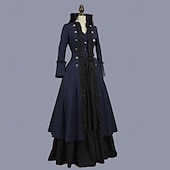 abordables Robes-Rococo Victorienne Robe de Bal Costume de fête Bal Masqué Robe de Bal Déguisement Femmes Mascarade Carnaval Soirée Halloween Adulte Robe